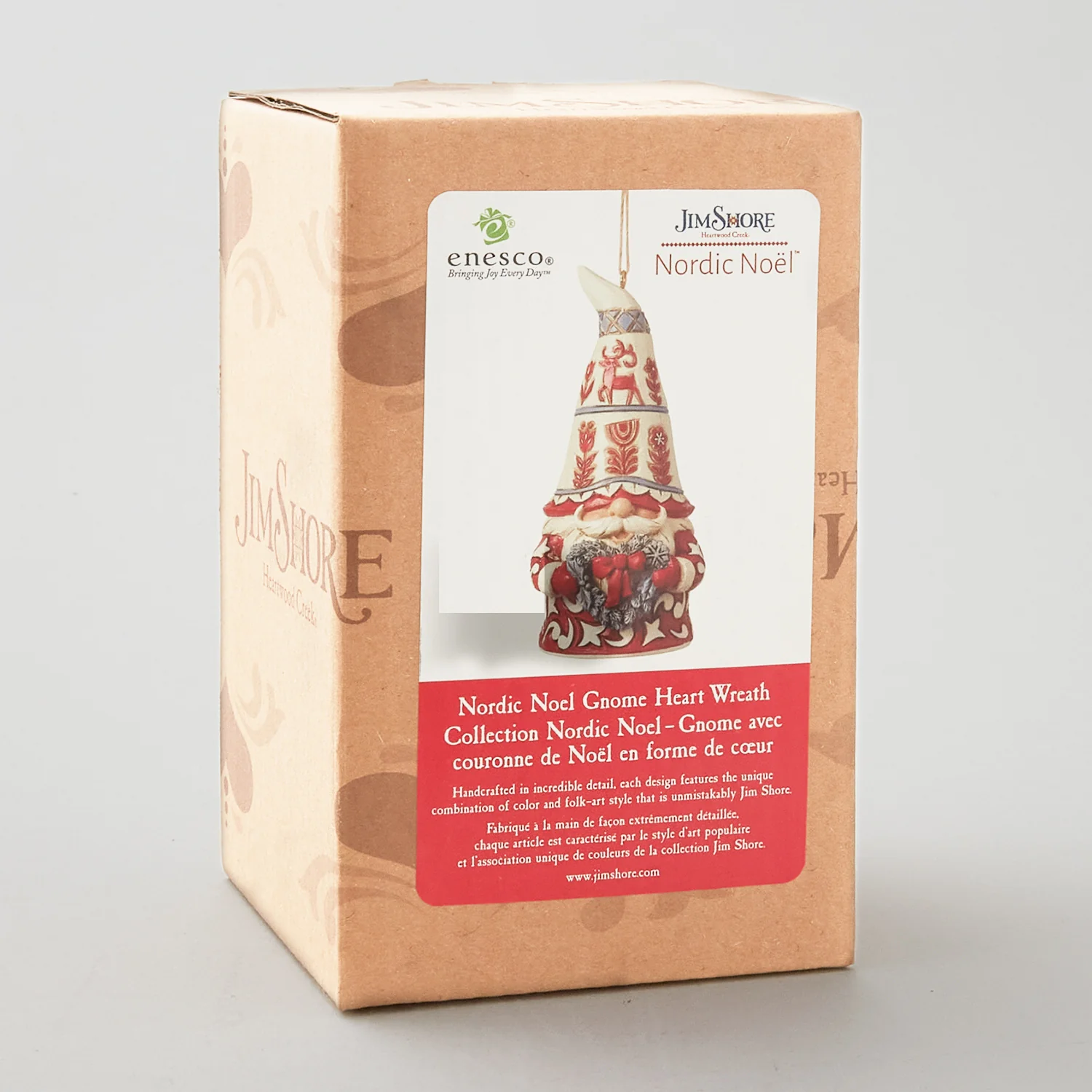 Jim Shore Heartwood Creek Nordic Noel Gnome with Heart Ornament - Image 3