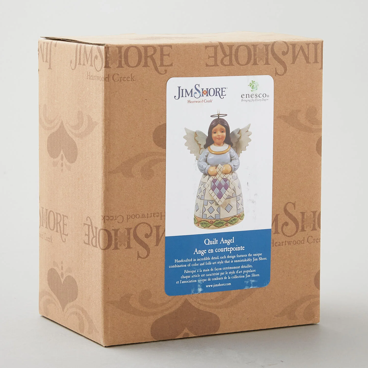 Jim Shore Heartwood Creek Quilt Angel Ornament - Image 3