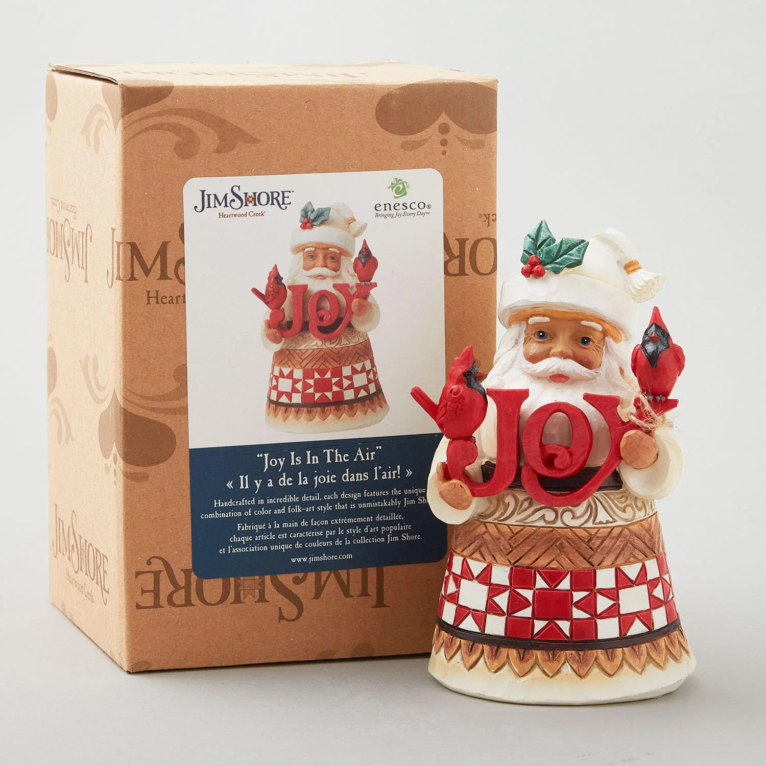 Jim Shore Heartwood Creek Santa with JOY Sign Figurine - Image 2