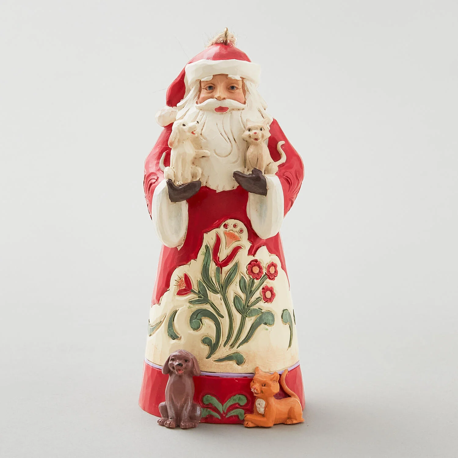 Jim Shore Heartwood Creek Santa with Pets Ornament