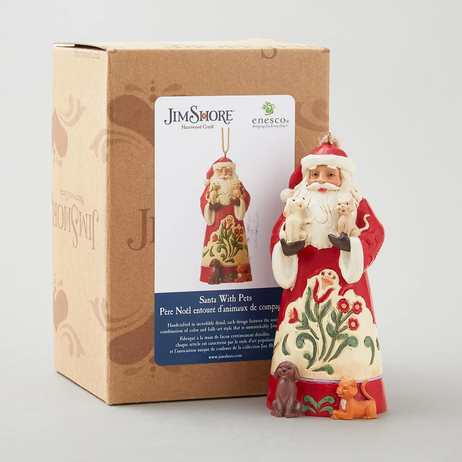 Jim Shore Heartwood Creek Santa with Pets Ornament - Image 2