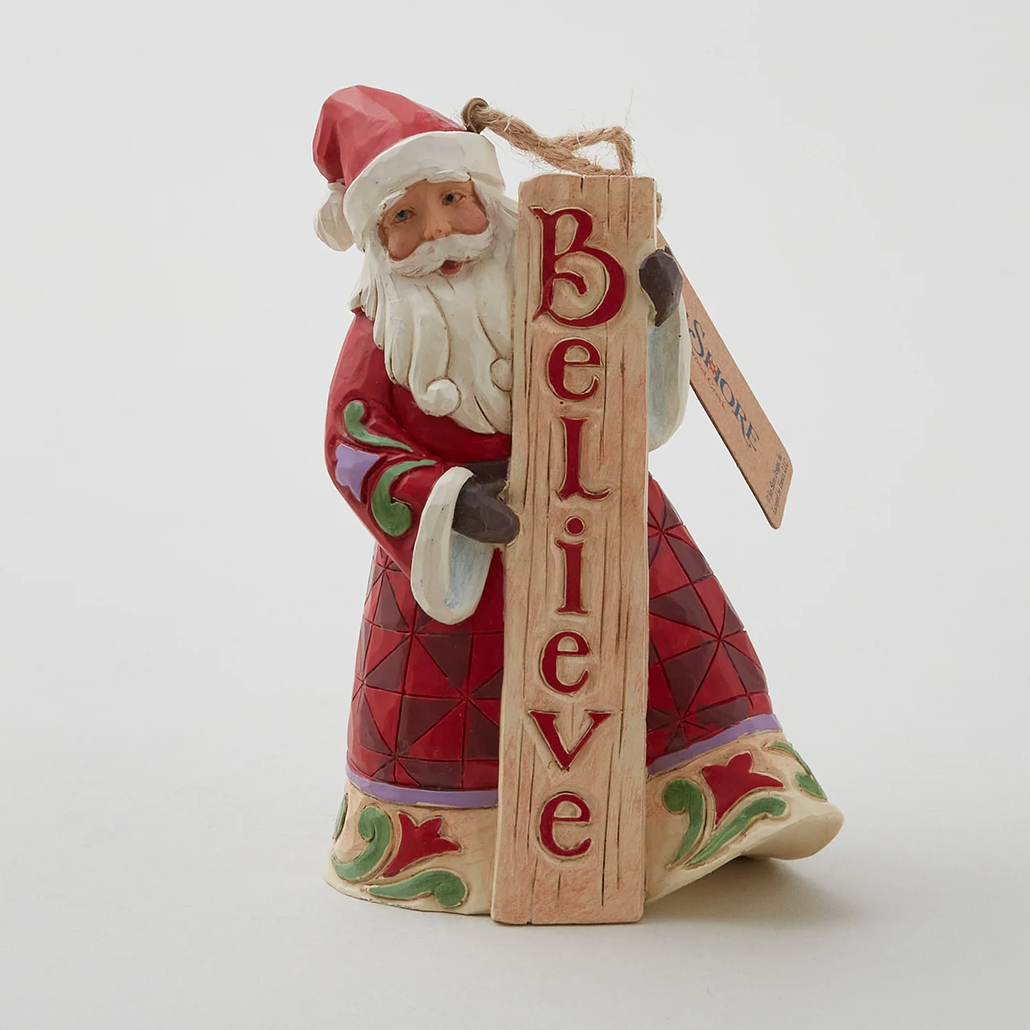 Jim Shore Heartwood Creek Santa with Porch Board Sign Ornament