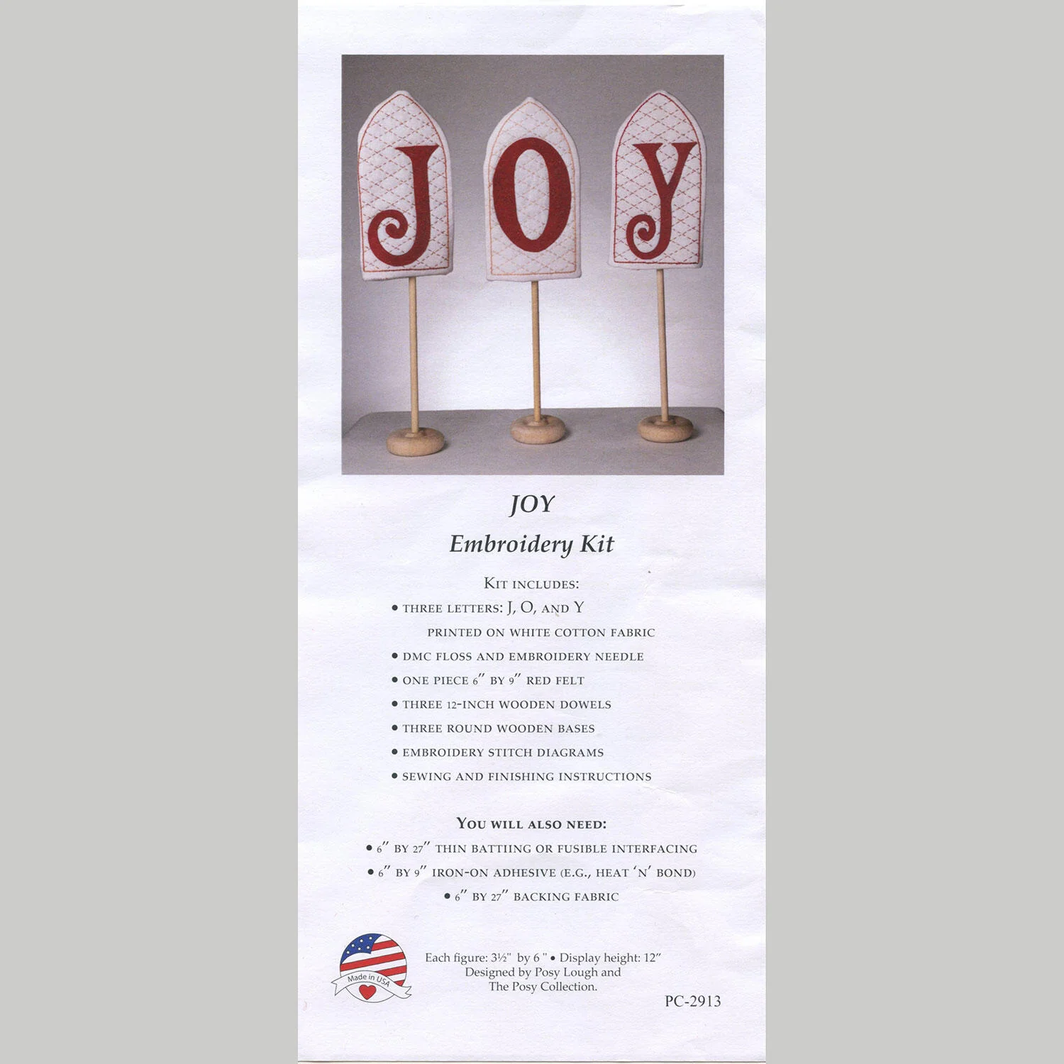 Joy Trio Embroidery Kit - Image 4