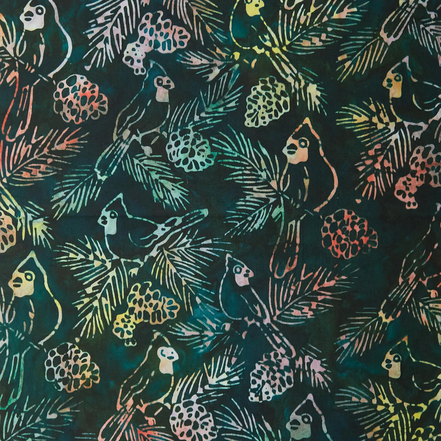 Joyful Holidays Batiks Favorites - Forest Cardinal 2 Yard Cut - Image 2