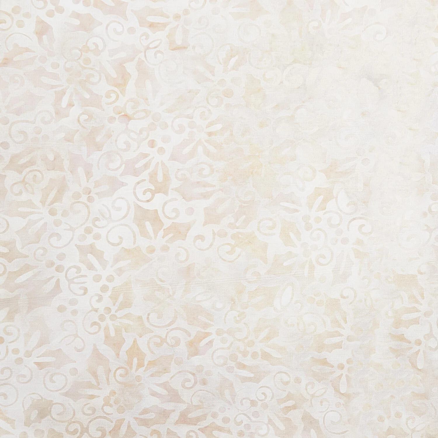 Joyful Holidays Batiks Favorites - Parchment Holly 2 Yard Cut - Image 2