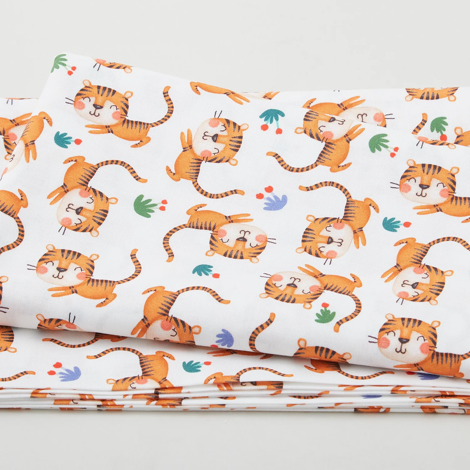 Jungle Paradise - Tiger by the Tail White 2 Yard Cut