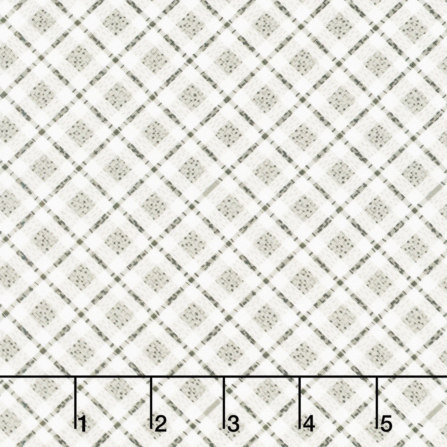 Jungle Romp - Small Bias Plaid Beige Yardage