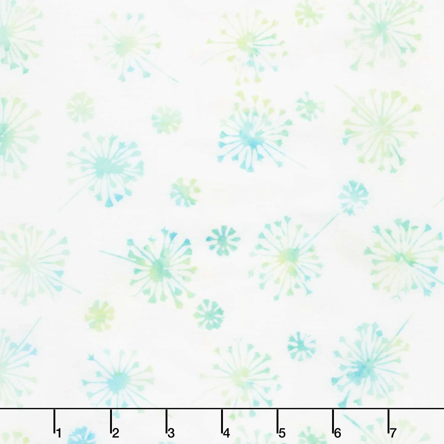 Just Dandy Batiks - Wispy Dandelions White Yardage