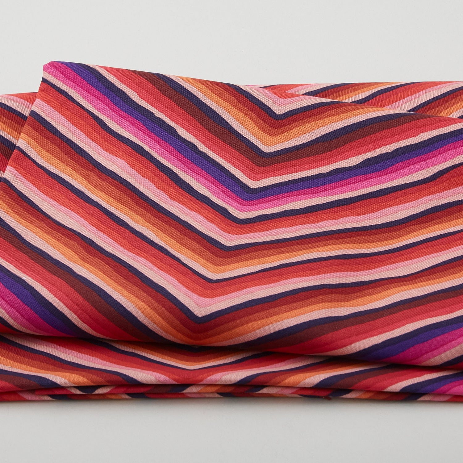 Kaffe - 85 and Fabulous Chevron Stripe - Red 2 Yard Cut