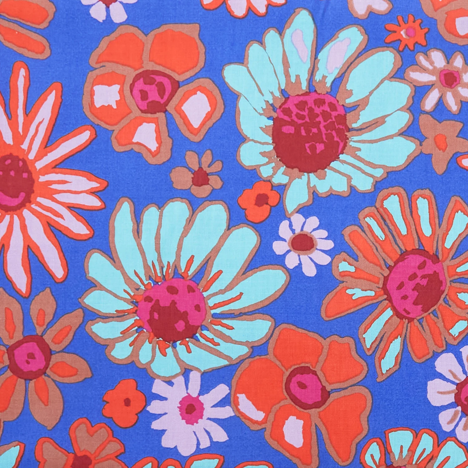 Kaffe Fassett - August 2024 Bloomers Cobalt 3 Yard Cut - Image 2