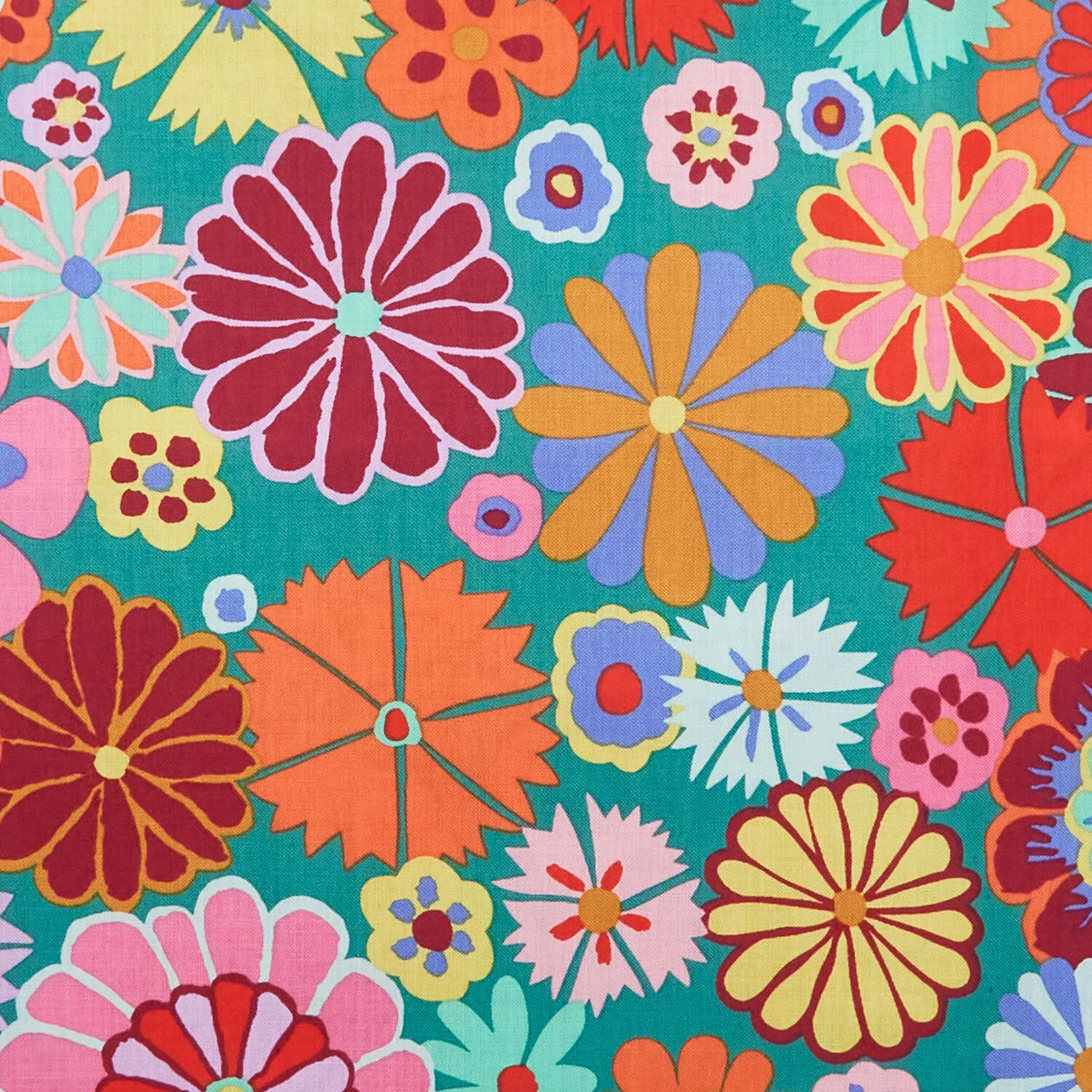 Kaffe Fassett Collective - August 2024 Folk Flower Multi 2 Yard Cut - Image 2