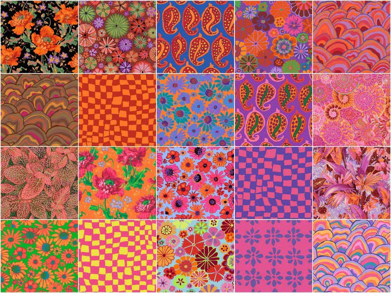 Kaffe Fassett Collective - August 2024 Hot Colorway Fat Quarter Bundle - Image 3