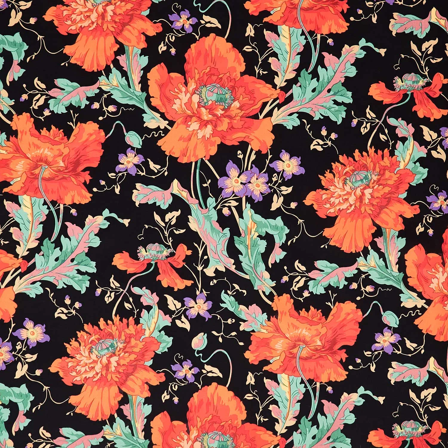 Kaffe Fassett Collective - August 2024 Hot Colorway Papaver Orange Yardage