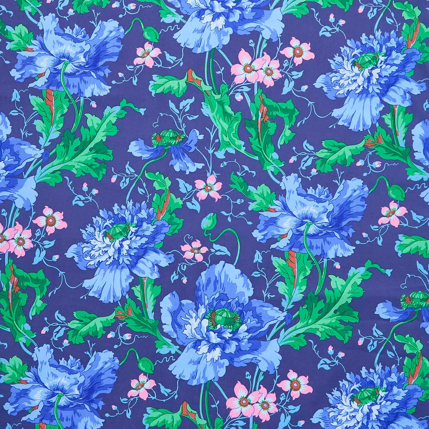 Kaffe Fassett Collective - August 2024 Papaver Blue Yardage