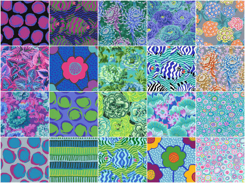 Kaffe Fassett Collective August 2025 Cool Colorstory Fat Quarter Bundle - Image 3