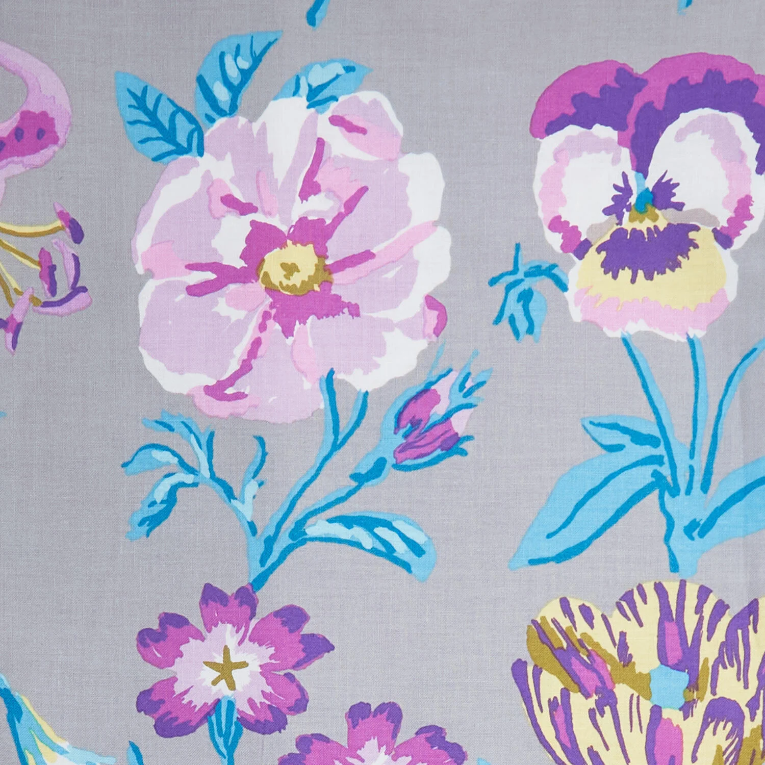 Kaffe Fassett Collective - February 2025 Flower Studies Grey 2 Yard Cut - Image 2