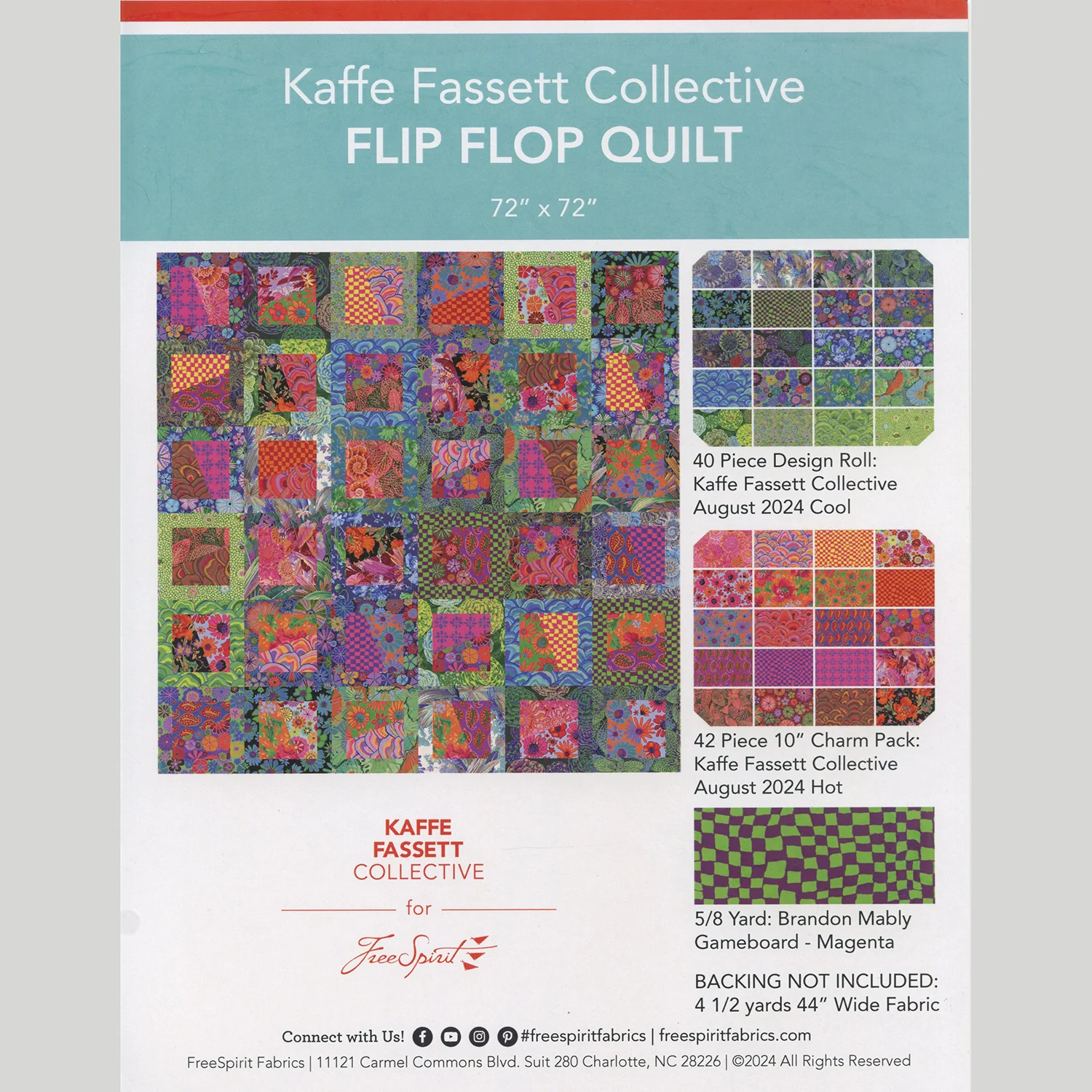Kaffe Fassett Flip Flop Quilt Kit - Image 3
