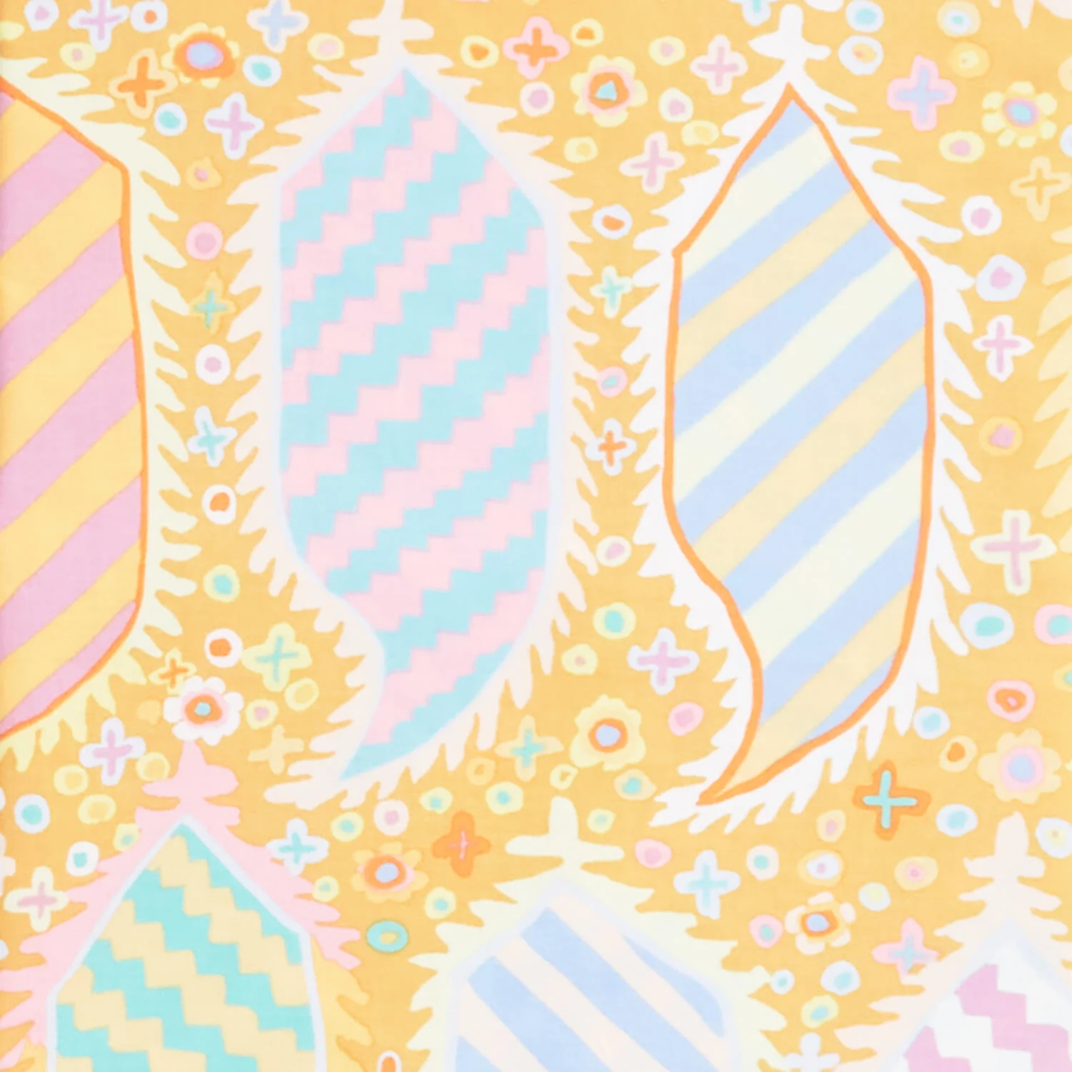 Kaffe Fassett - Striped Heraldic Gold 2 Yard Cut - Image 2