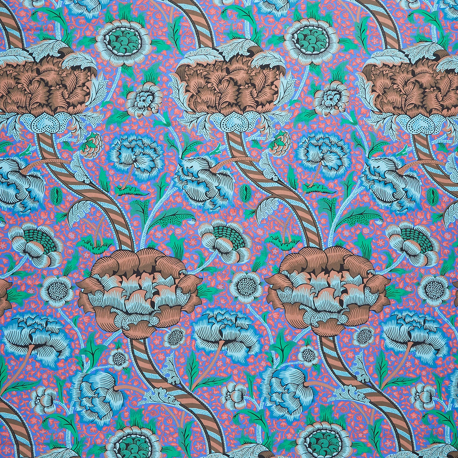 Kaffe Fassett x The Original Morris & Co. - Wandle Cobalt Yardage