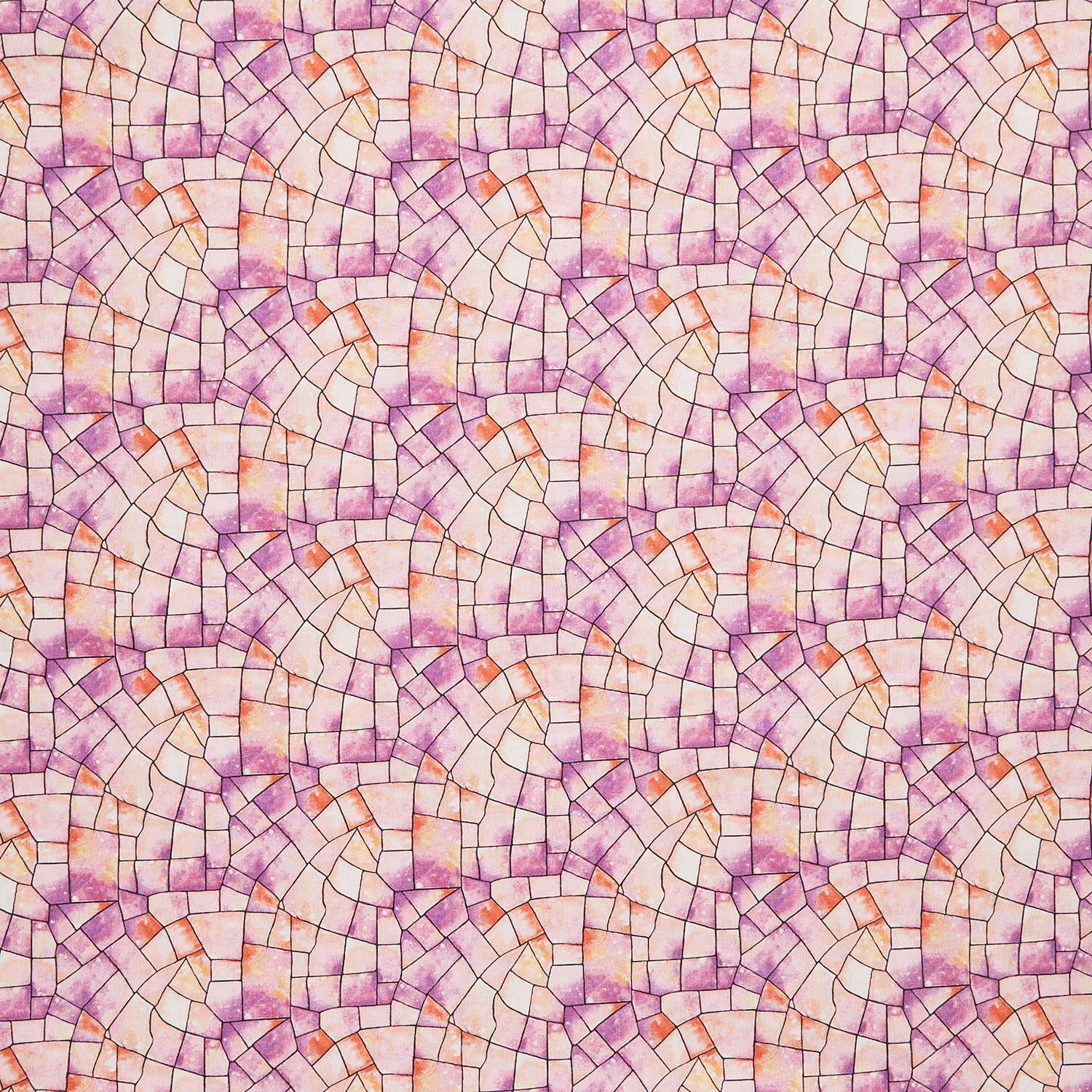 Kaleidoscope 108" - Stained Glass Fuchsia Digitally Printed 108" Wide Backing