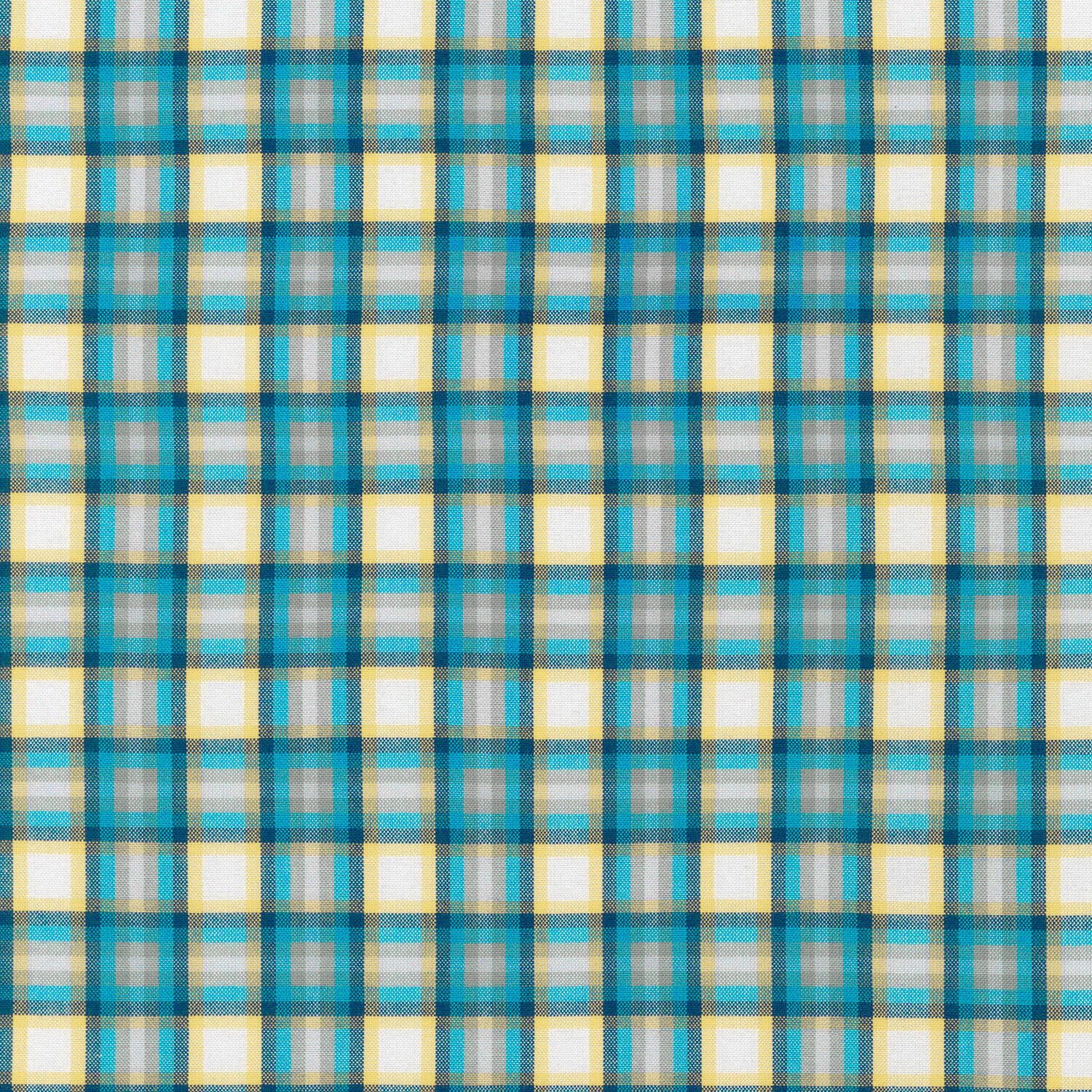 Kitchen Window Wovens - Cyan 2 Yard Cut - Image 2
