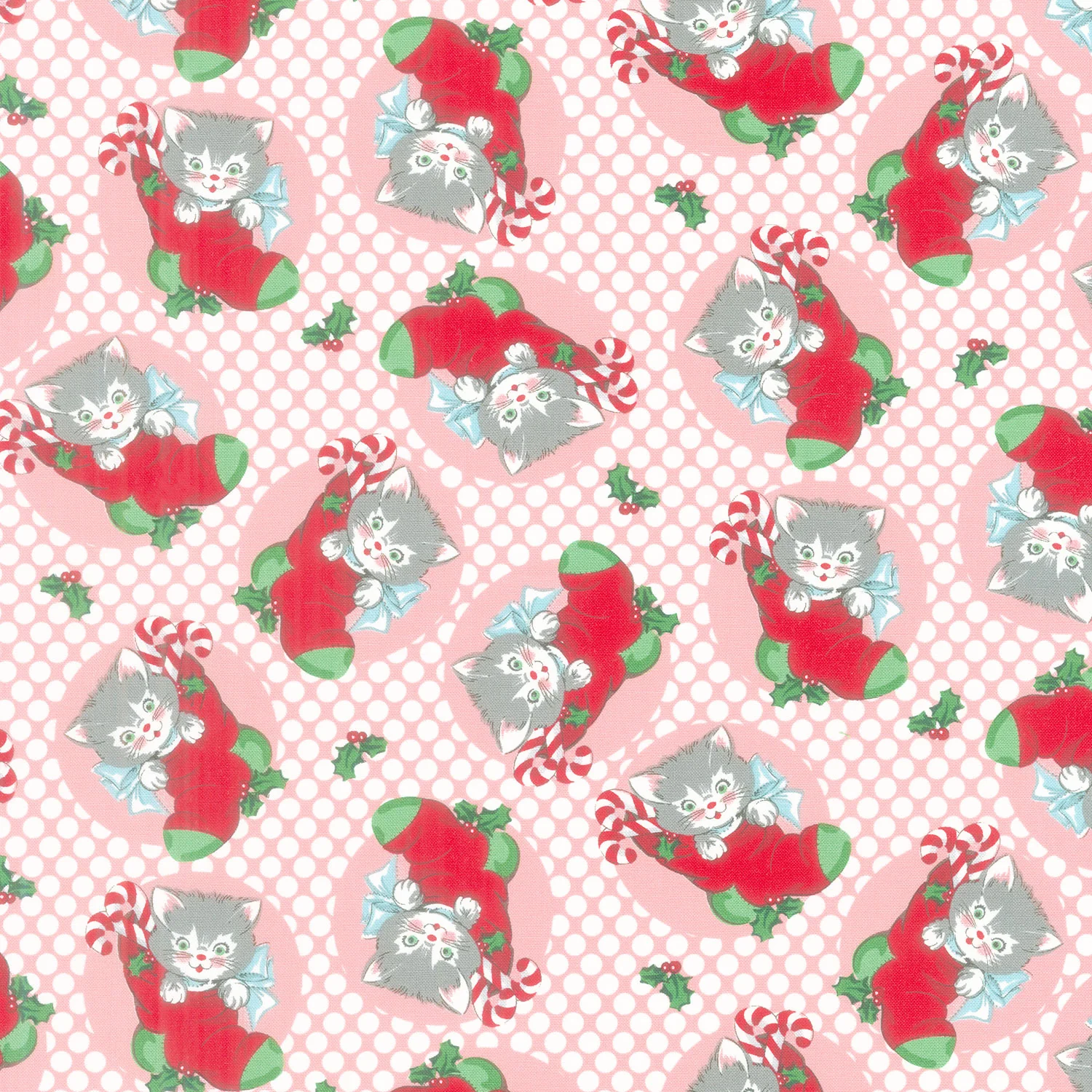 Kitty Christmas - Kitty Cheeky Yardage