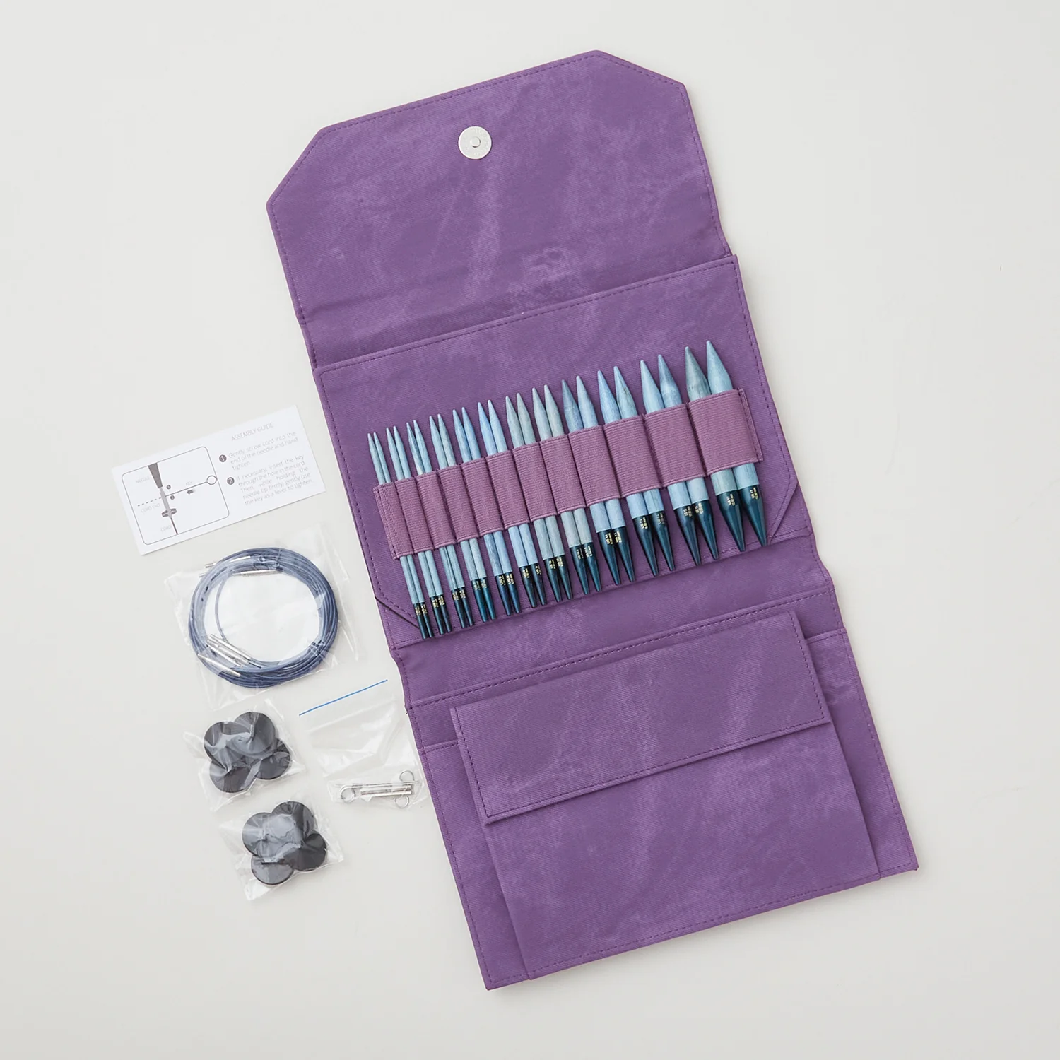 Lykke Birch Wood Interchangeable Knitting Needle Set - Indigo 5" Tip Set - Image 3