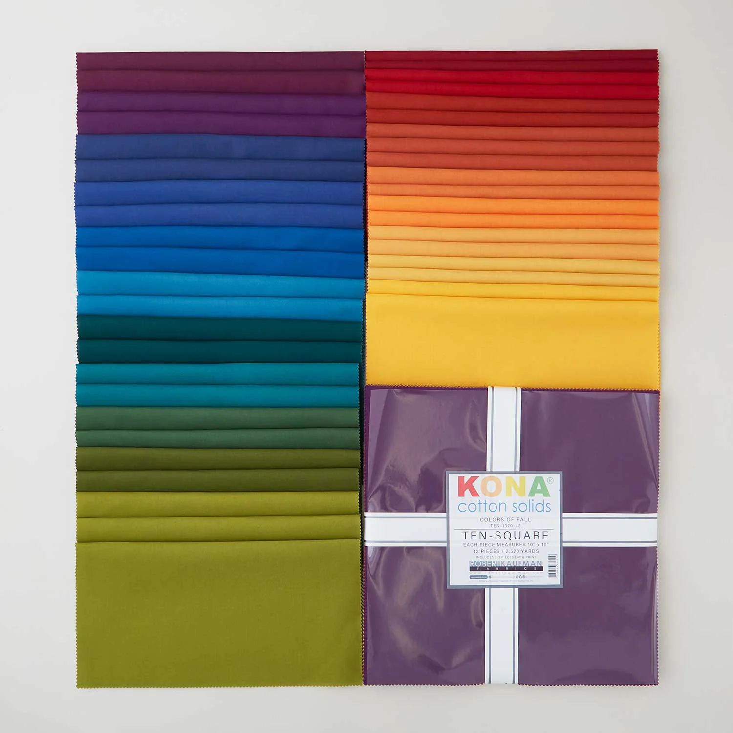 Kona Cotton - Colors Of Fall Ten Squares
