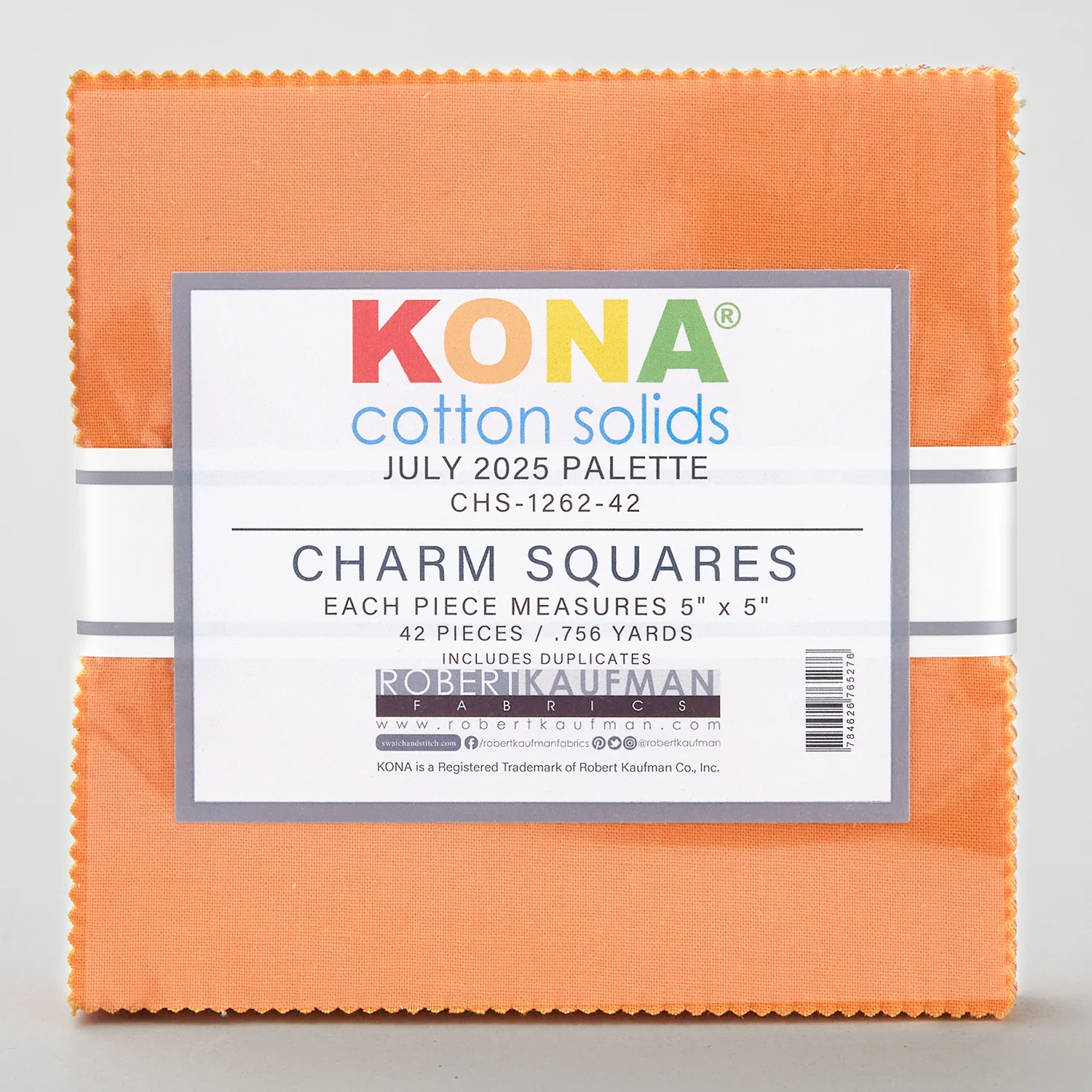 Kona Cotton - Oranges and Reds July 2025 Charm Pack - Image 2