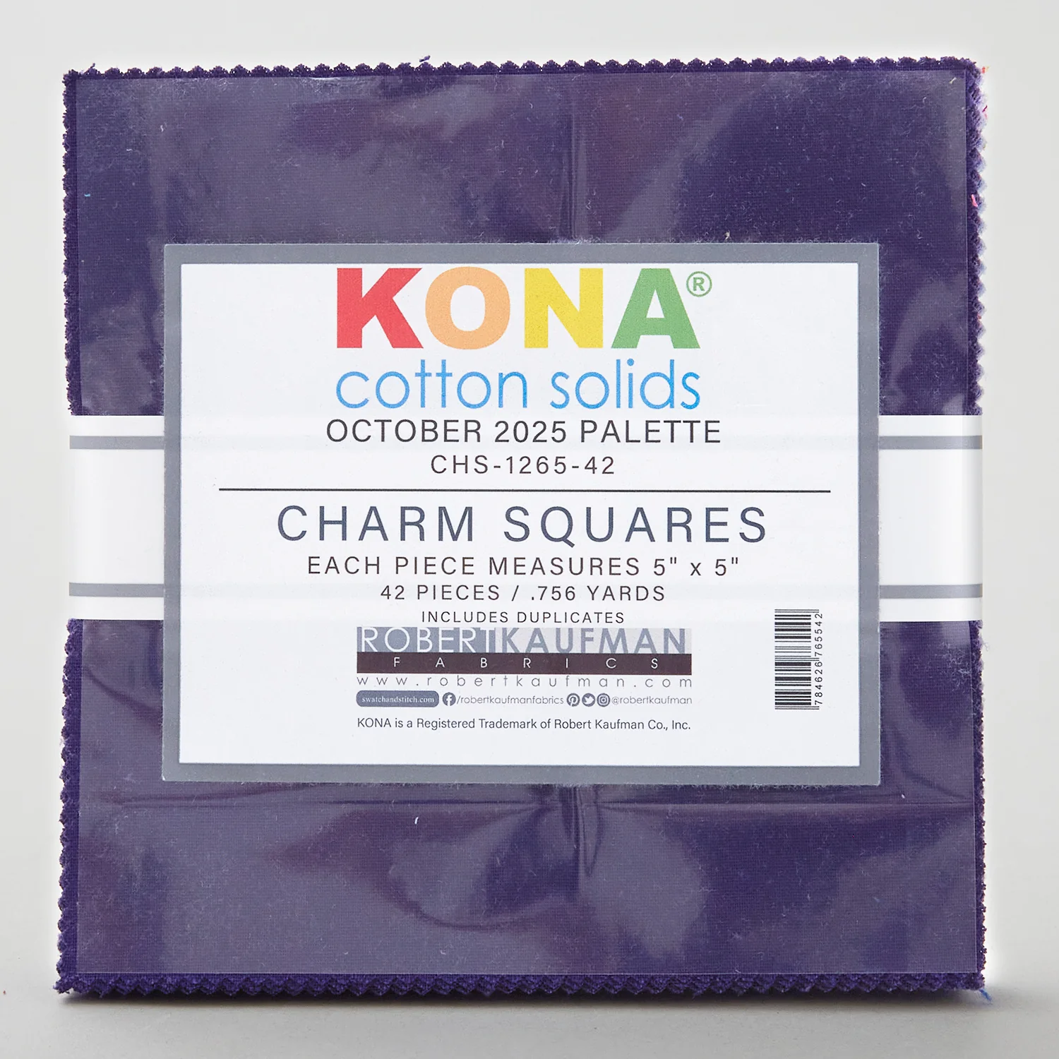 Kona Cotton - Purples and Blues October 2025 Charm Pack - Image 2