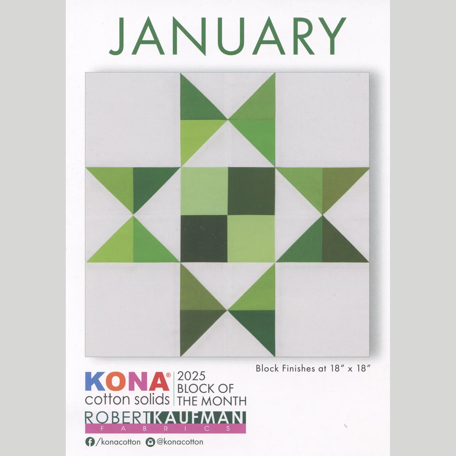 Kona Cotton Solids 2025 Block of the Month Bundle - Image 3