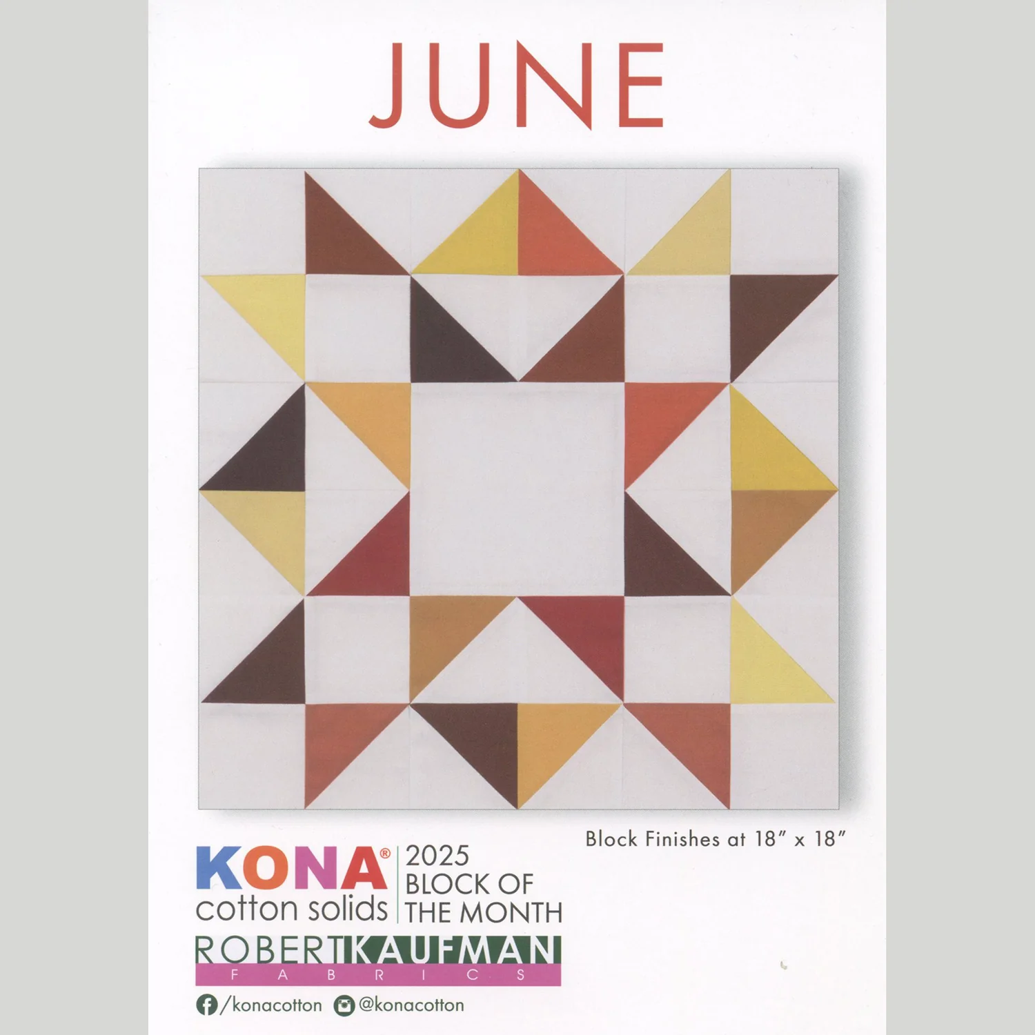 Kona Cotton Solids 2025 Block of the Month Bundle - Image 8
