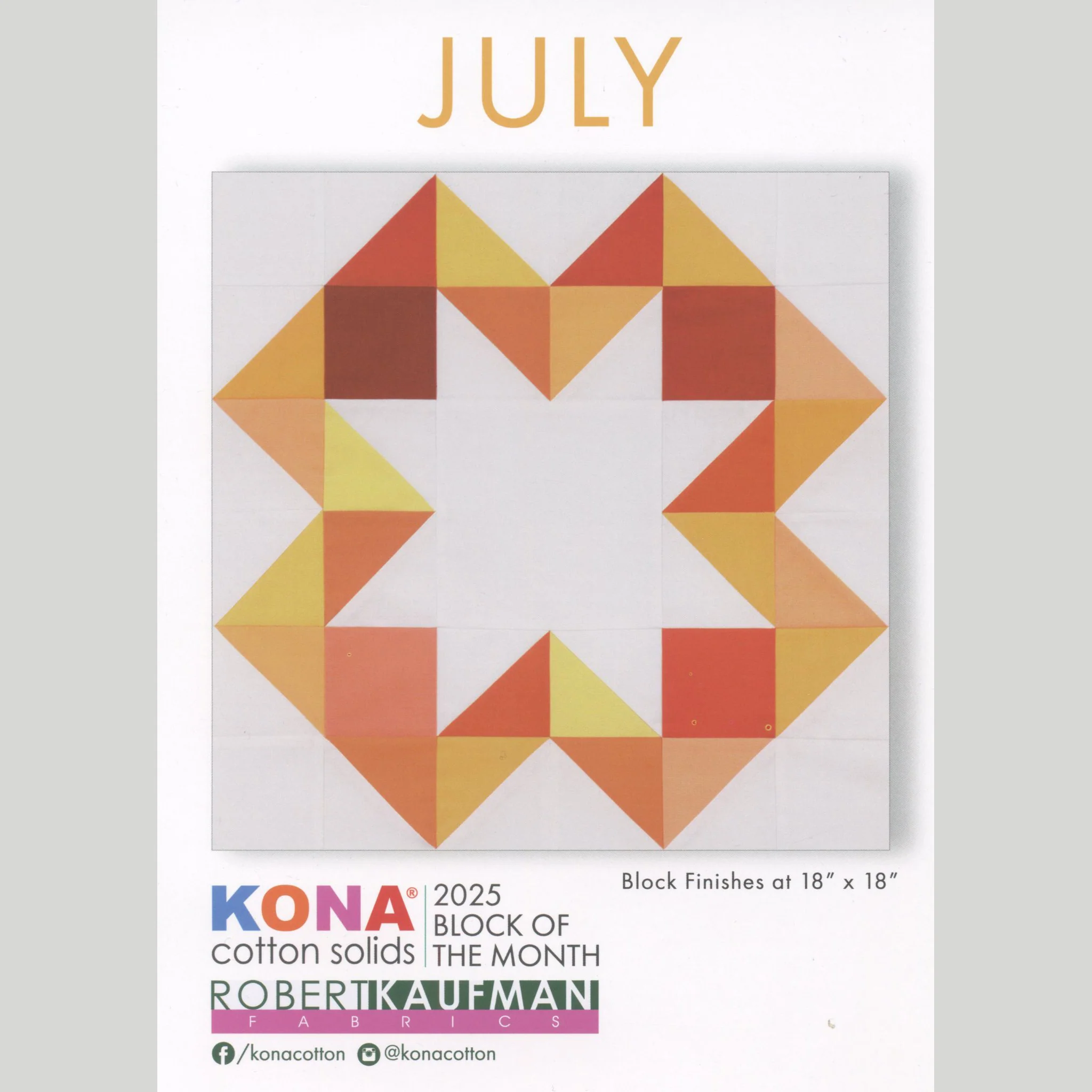 Kona Cotton Solids 2025 Block of the Month Bundle - Image 9