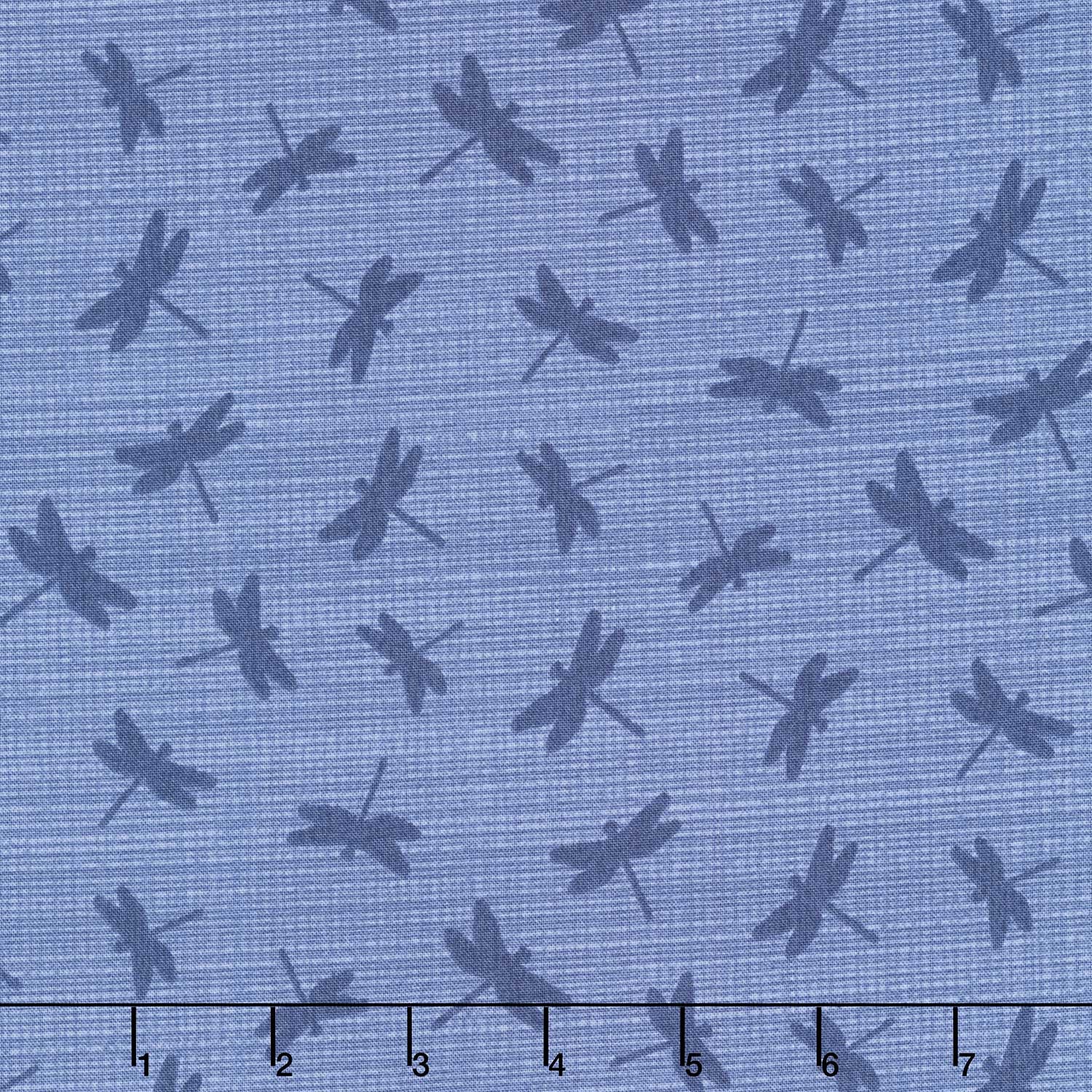 Lake Retreat - Dragonfly Toss Denim Yardage