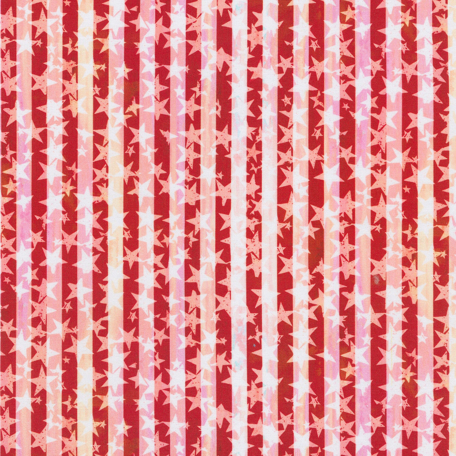 Land Of The Free - Stars And Stripes Red Yardage