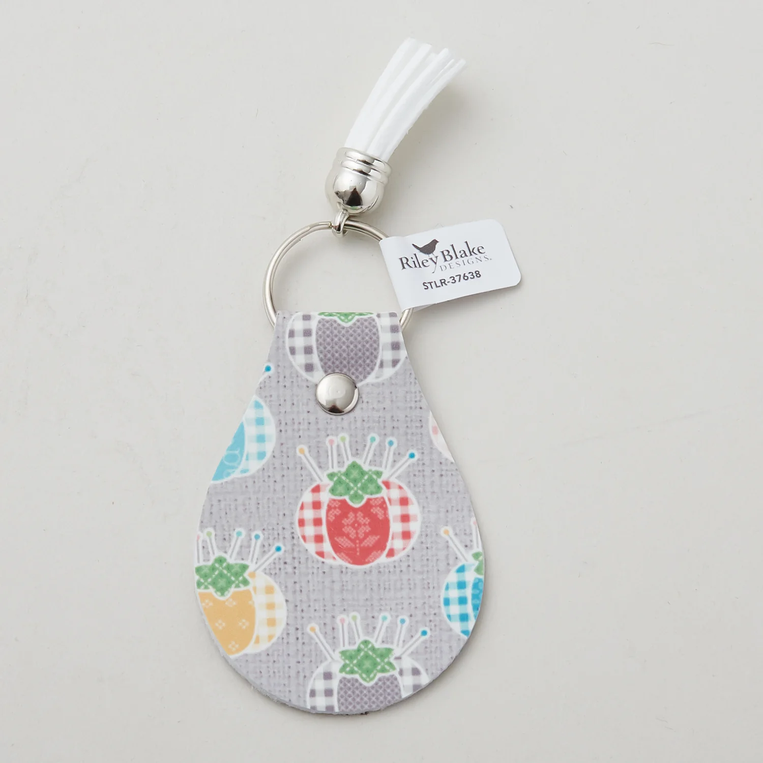 Leather Circle Key Chain - My Happy Place Pincushions