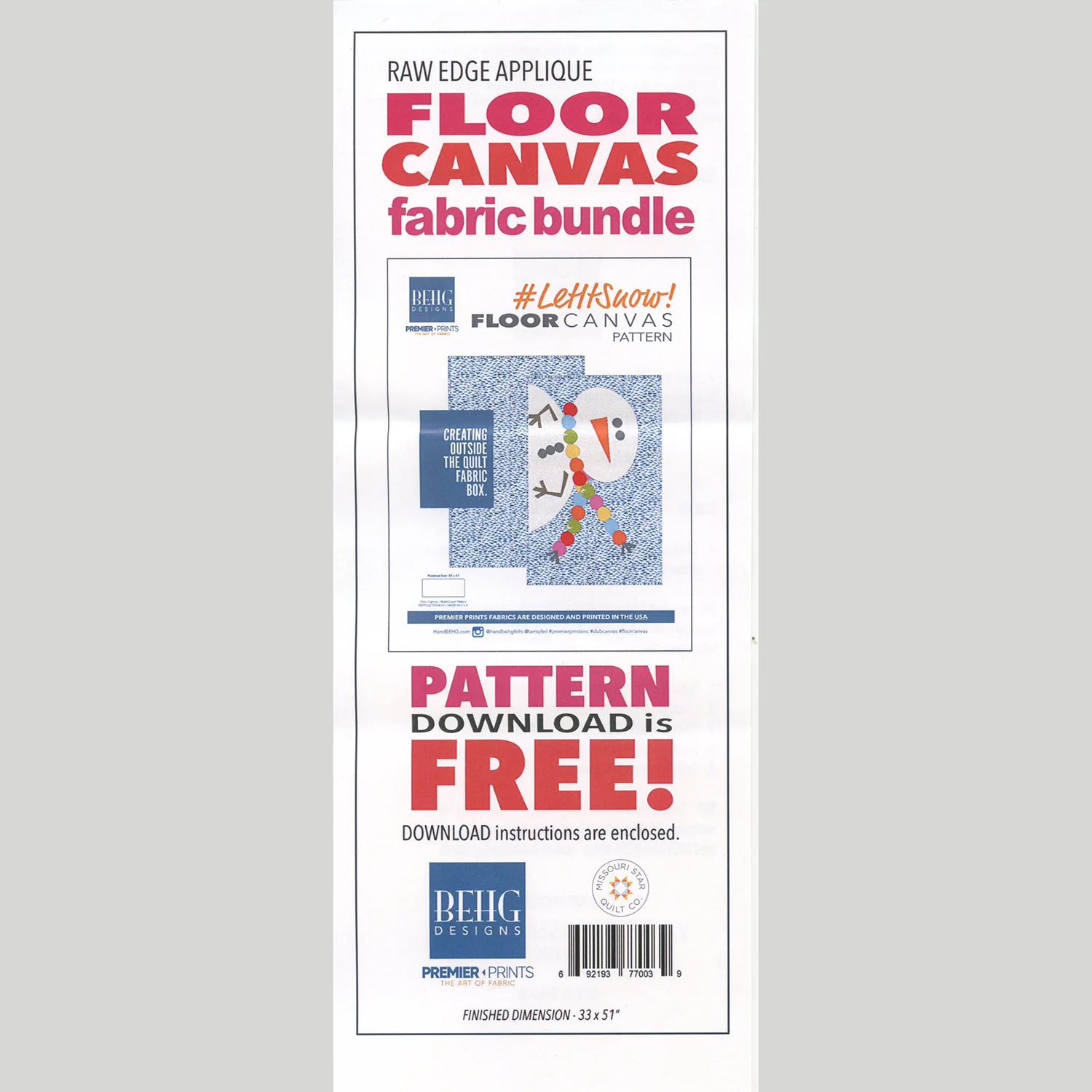 Let It Snow Floor Canvas Kit - Image 3
