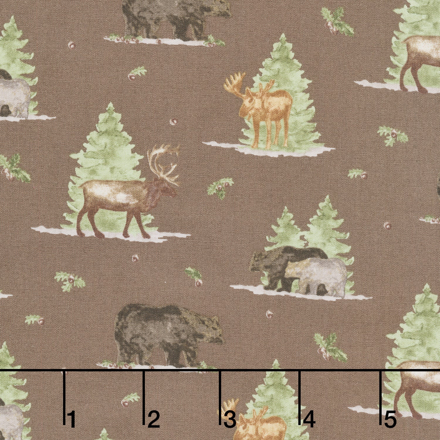 Let's Get Lost in the Woods - Forest Animals Main Brown Yardage