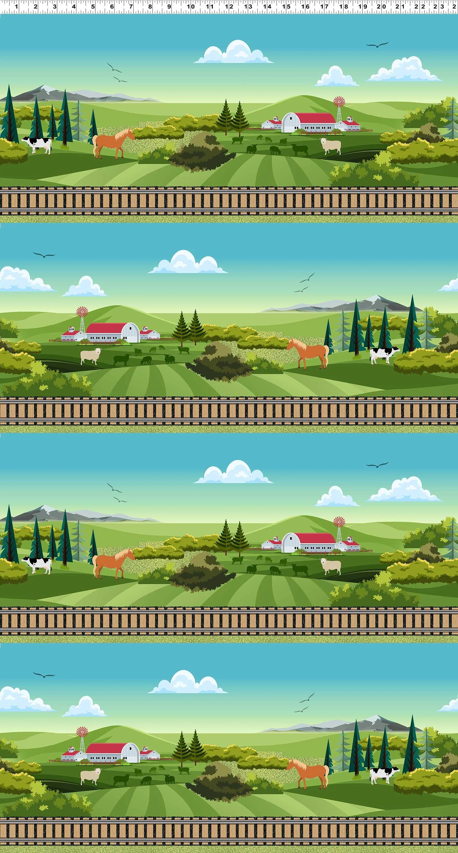 Let's Go! - Pictorial Stripe Multi Yardage - Image 2