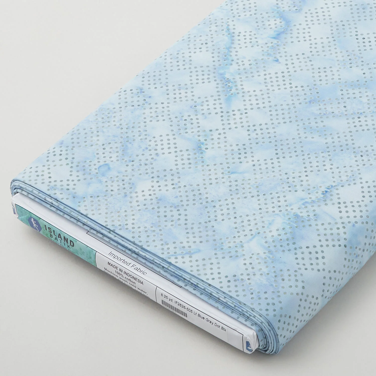 Light Blue Gray Dot Batiks 8 Yard Bolt