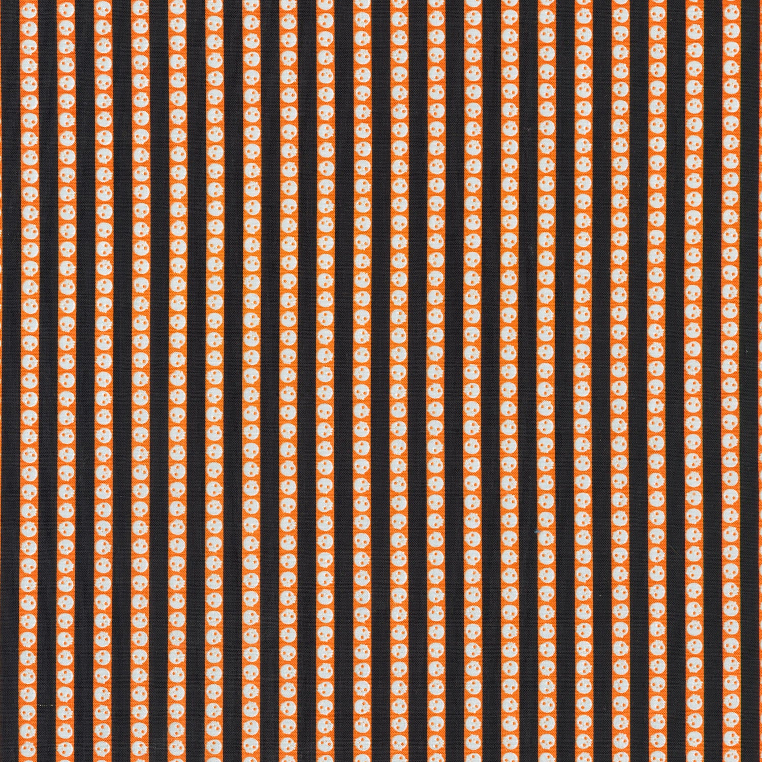 Lights Out - Skeleton Stripe Pumpkin Yardage