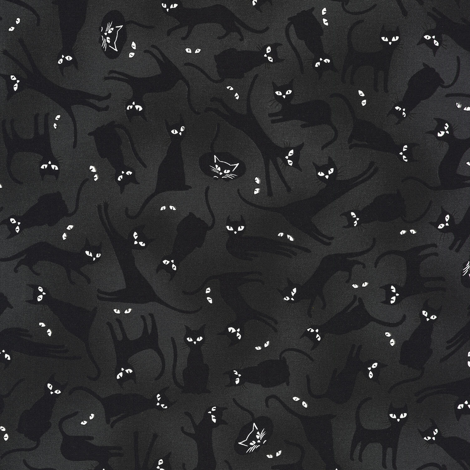 Lights Out - Cats Shadow Glow in the Dark Yardage