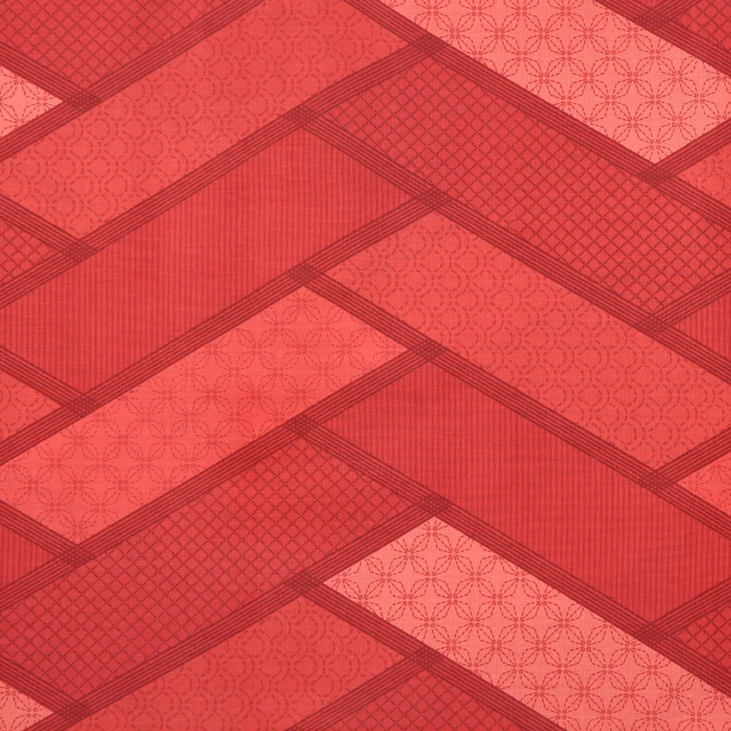 Linear Dreams 108" - Chevron Geo Red 3 Yard Cut - Image 2