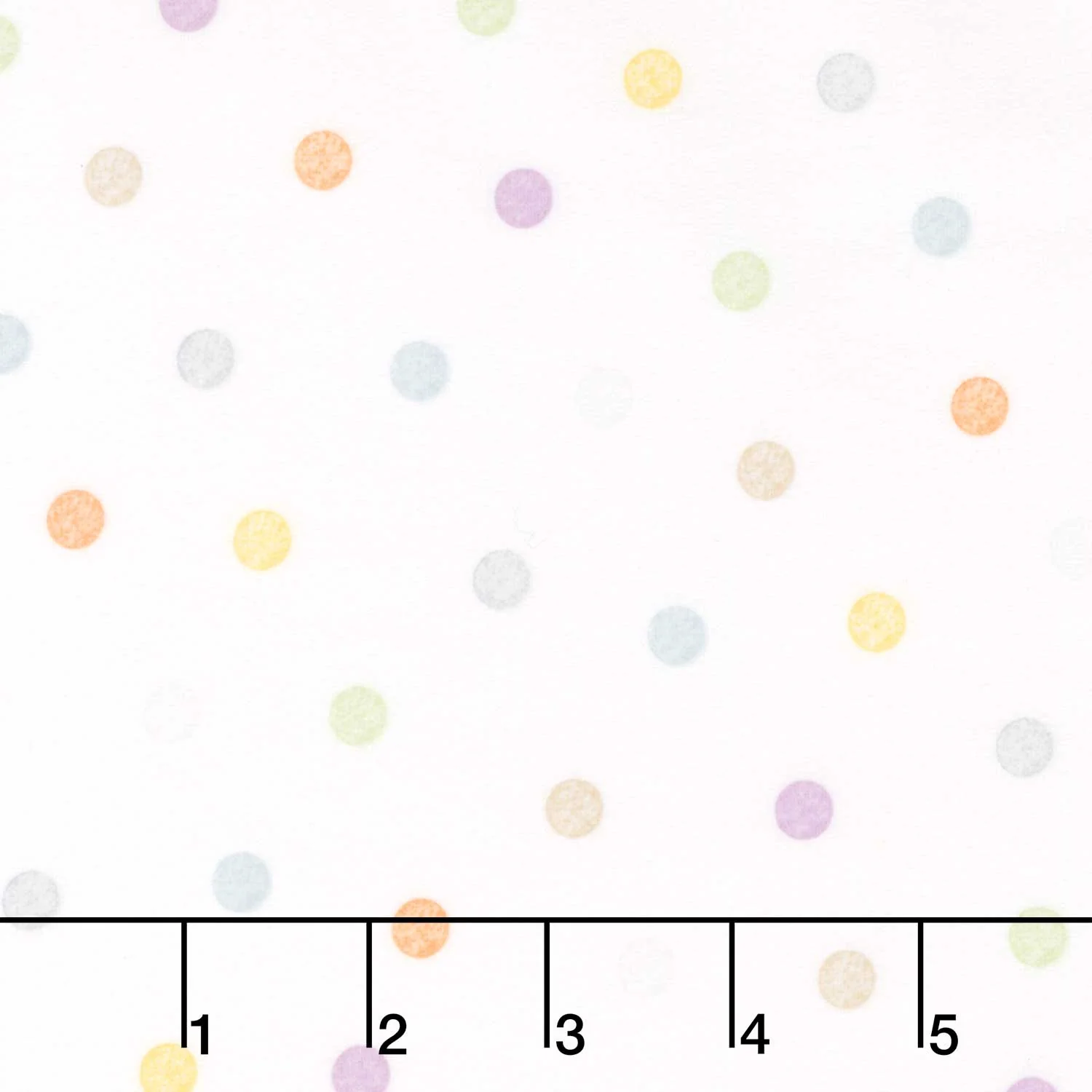 Little Chicks - Multi Dots White Flannel Yardage