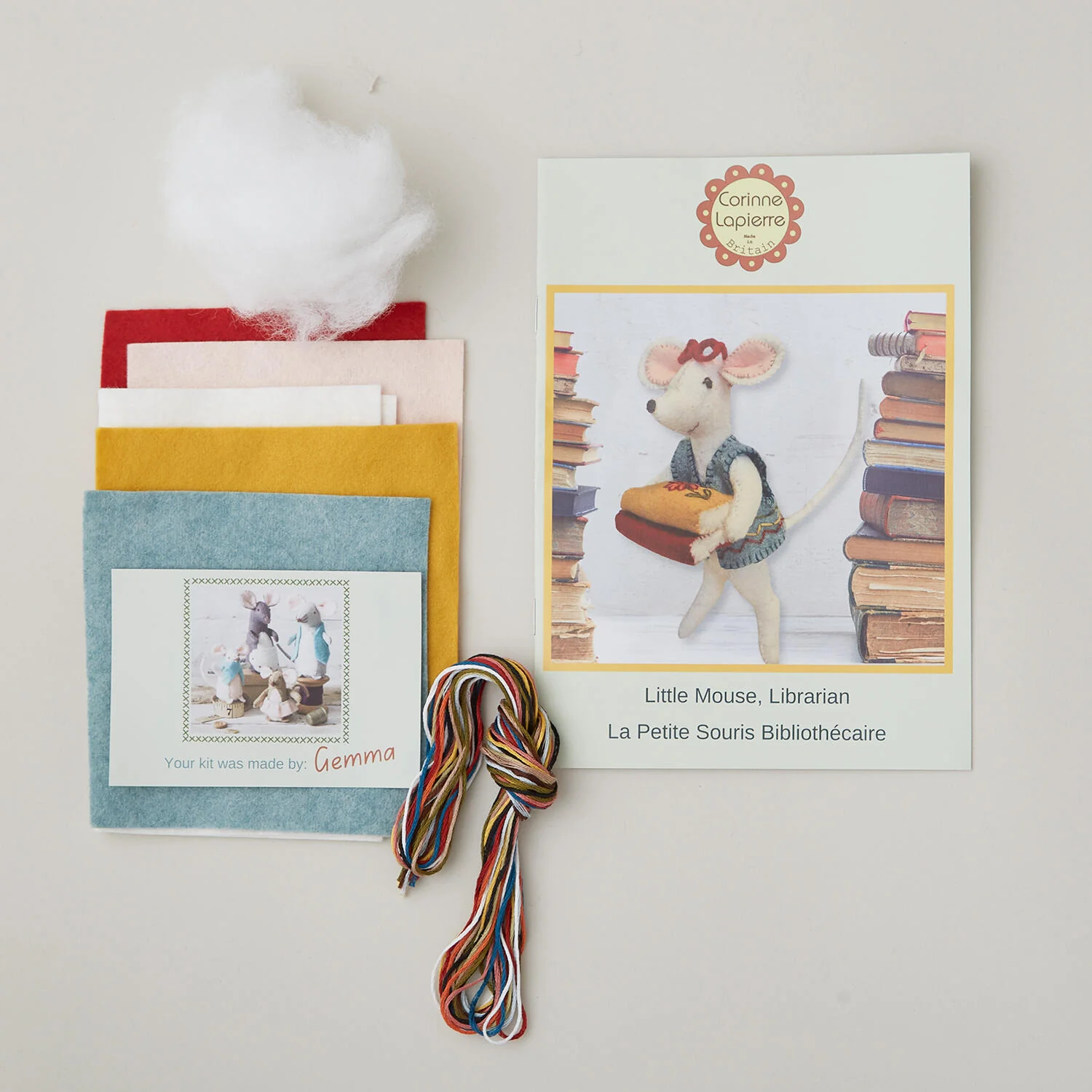 Little Mouse The Librarian Felt Craft Mini Kit - Image 5