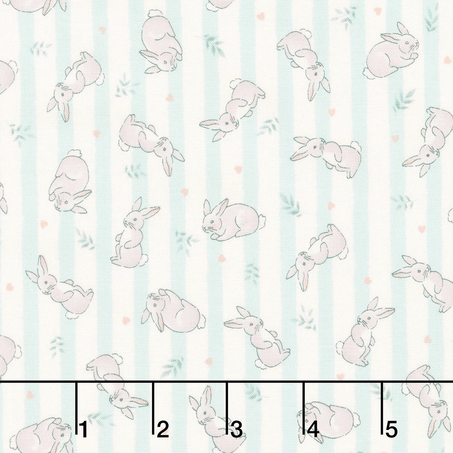 Little Ones - Bunnies Teal Yardage