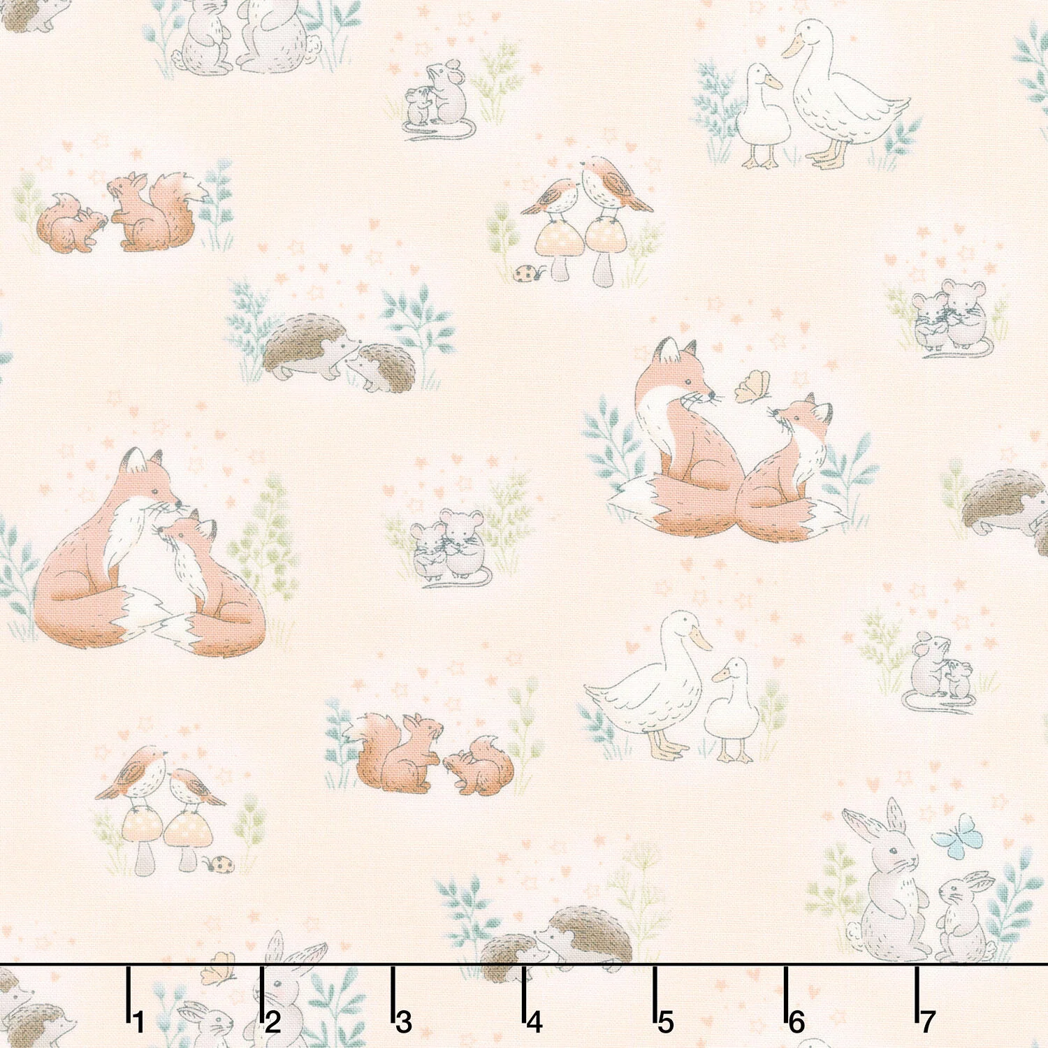 Little Ones - Hugs Coral Yardage