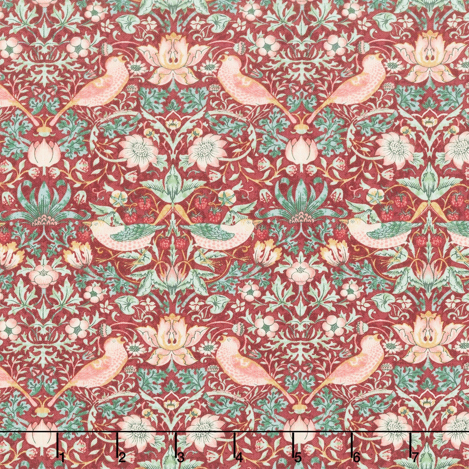 Lodden - Mini Strawberry Thief Dawnrose Yardage