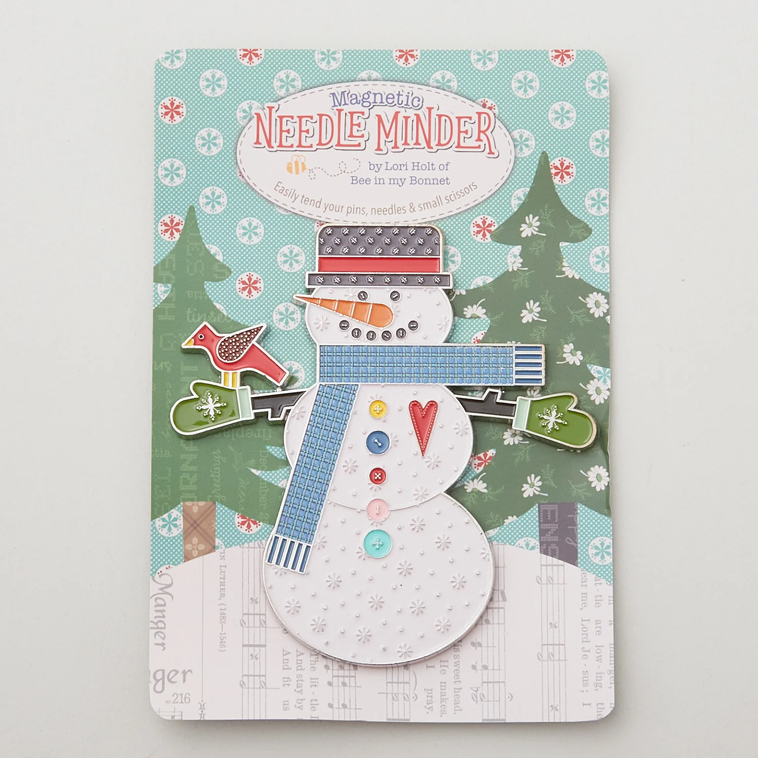 Lori Holt Let's Make a Snowman Needle Minder - Image 2