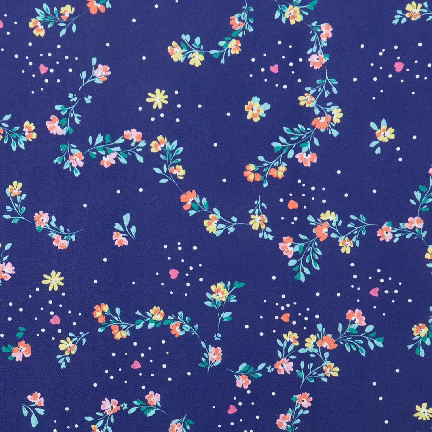 Love Grows Here - Floral Trellis Navy 2 Yard Cut - Image 2